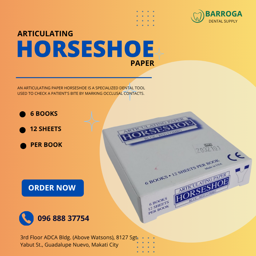 HORSESHOE (Articulating Paper) Per box/pcs. HORSESHOE (Articulating Paper) Per box/pcs.